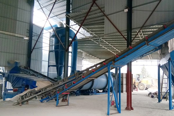 Garnet sand drying production line